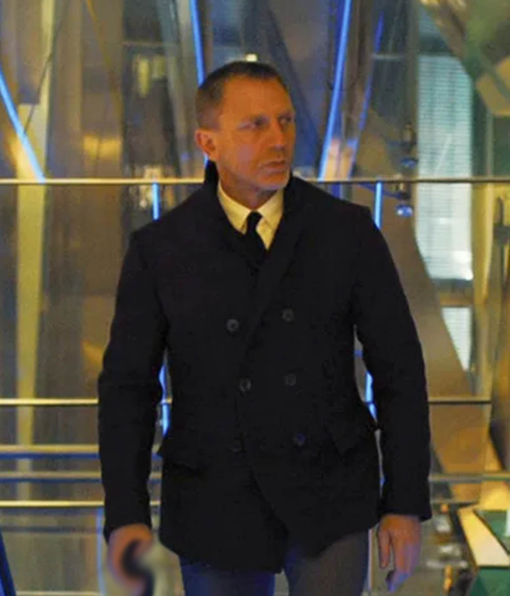 Daniel Craig James Bond Skyfall Peacoat - US Leather Mart