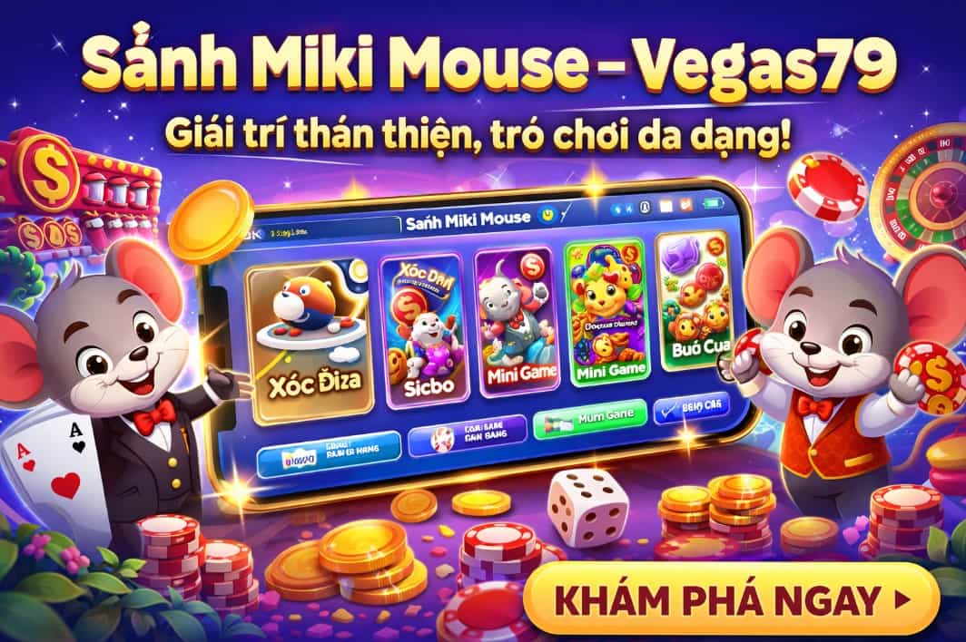 Sảnh Miki Mouse – Không Gian Giải Trí Độc Đáo Và Cuốn Hút Tại Vegas79 - Vegas79