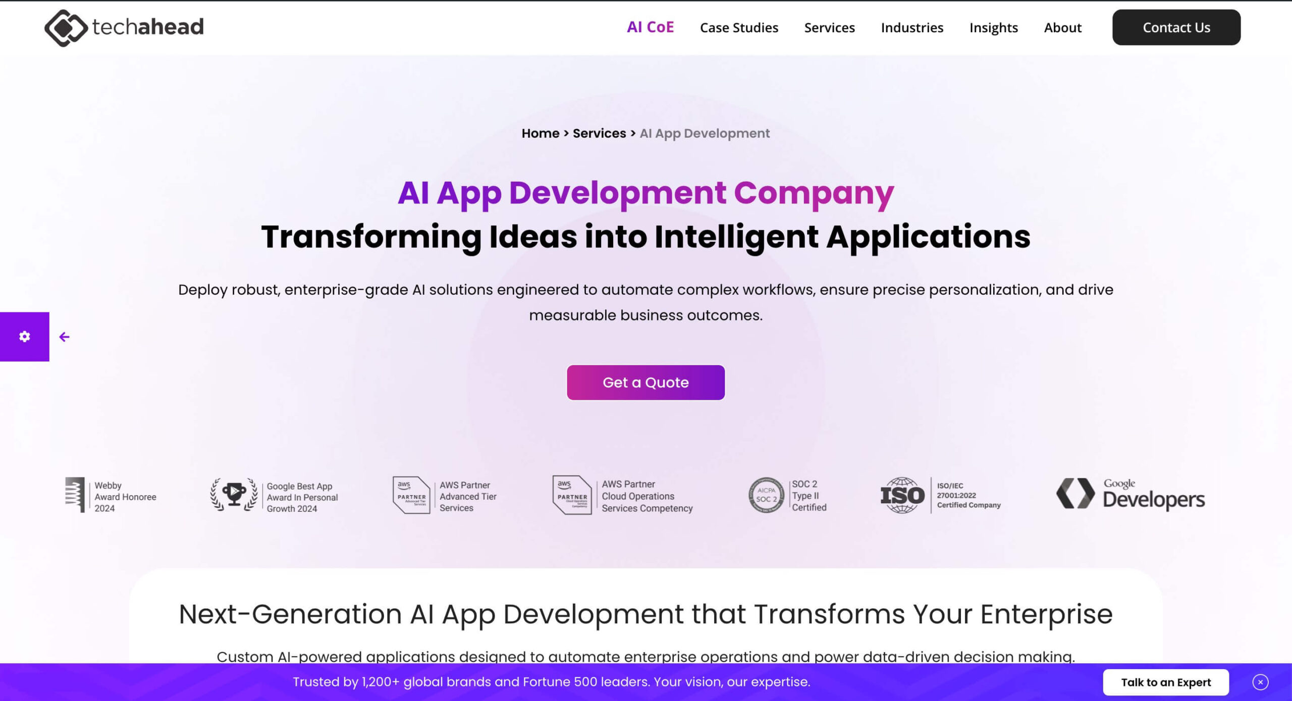 AI App Development Company USA- TechAhead